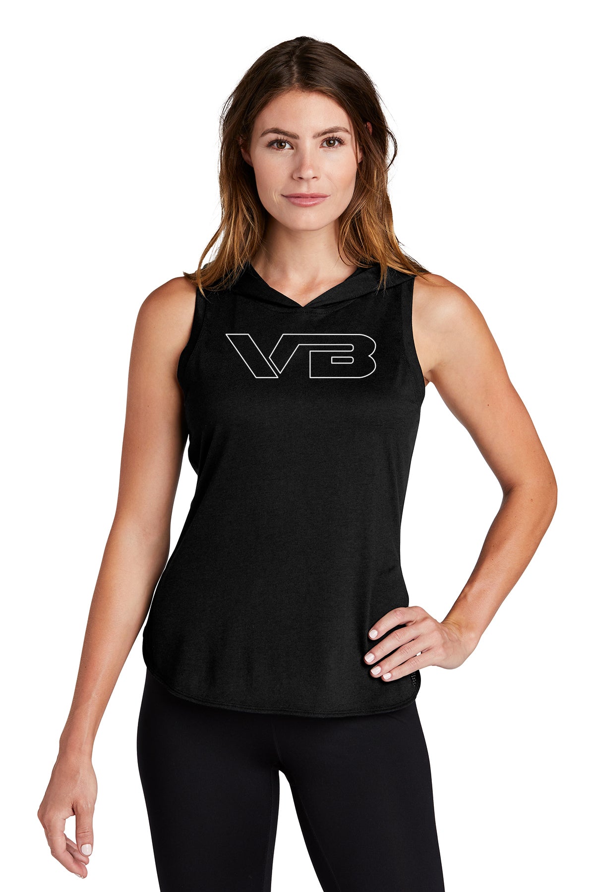 VBALLIFE Ladies Sleeveless Wicking Hoodie Tank