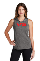 VBALLIFE Ladies Sleeveless Wicking Hoodie Tank