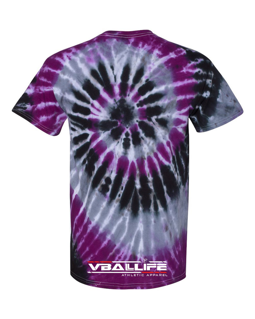 Tie Dyed Shop Spiral Tie Dye T Shirt - Pink and Green 