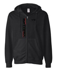 VBALLIFE Black on Black Midweight Full-Zip Hooded Sweatshirt