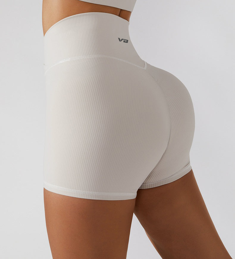 VB Premium Ribbed V Cut Yoga Short Set